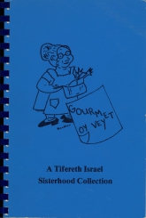 This 1977 Kosher recipe book was created and sold as a fund-raiser for the Sisterhood of Tifereth Israel  synagogue in San Diego.