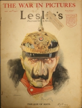 1917 magazine, "Leslie's Illustrated Weekly News" of the conflict in Europe of World War 1