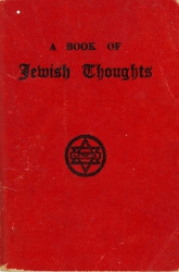 A 1943 book, "A Book Of Jewish Thoughts" published in 1943 for members of the Jewish community in the United States Armed forces.