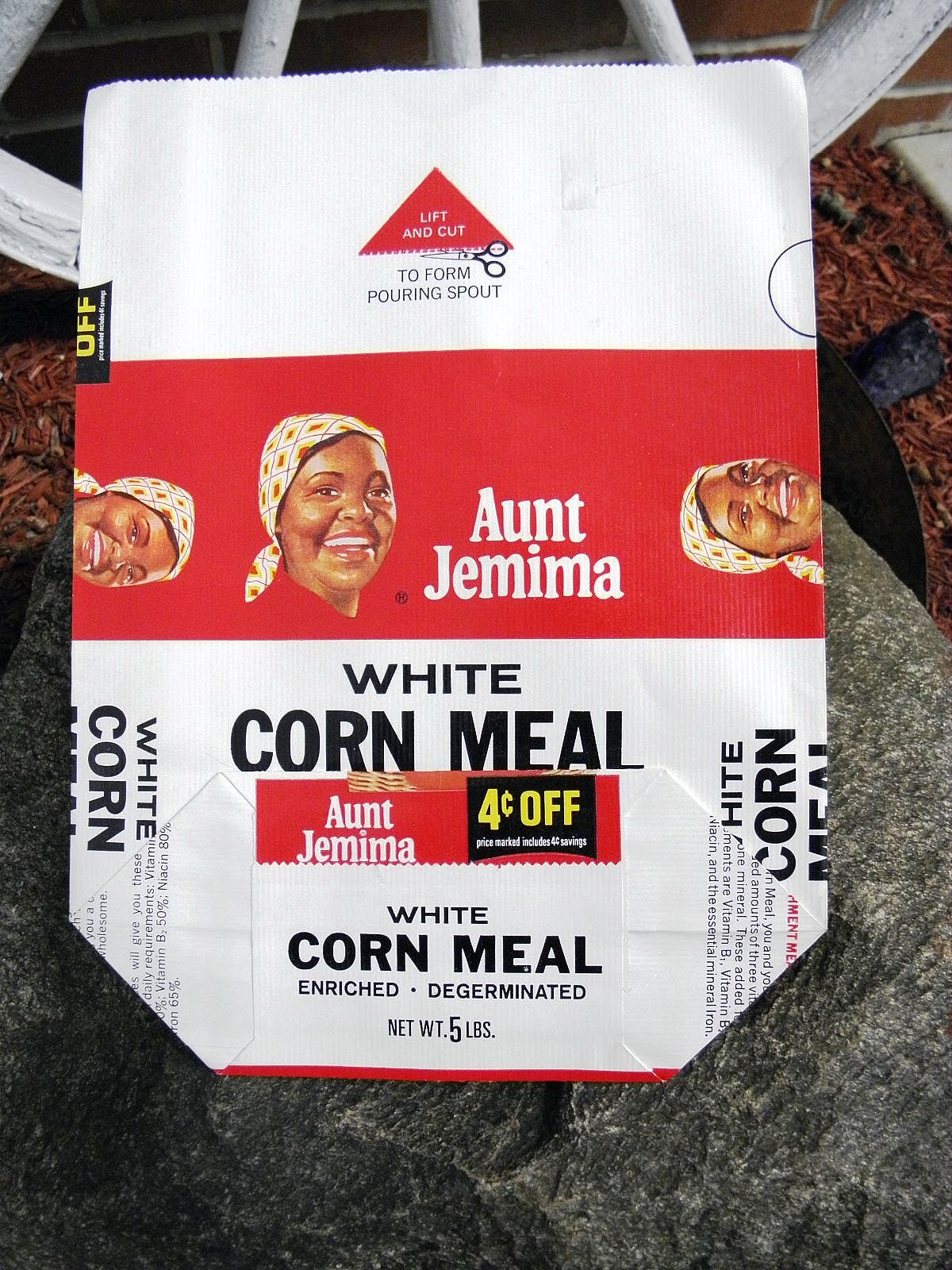 unused bag for Aunt Jemima grits - black americana