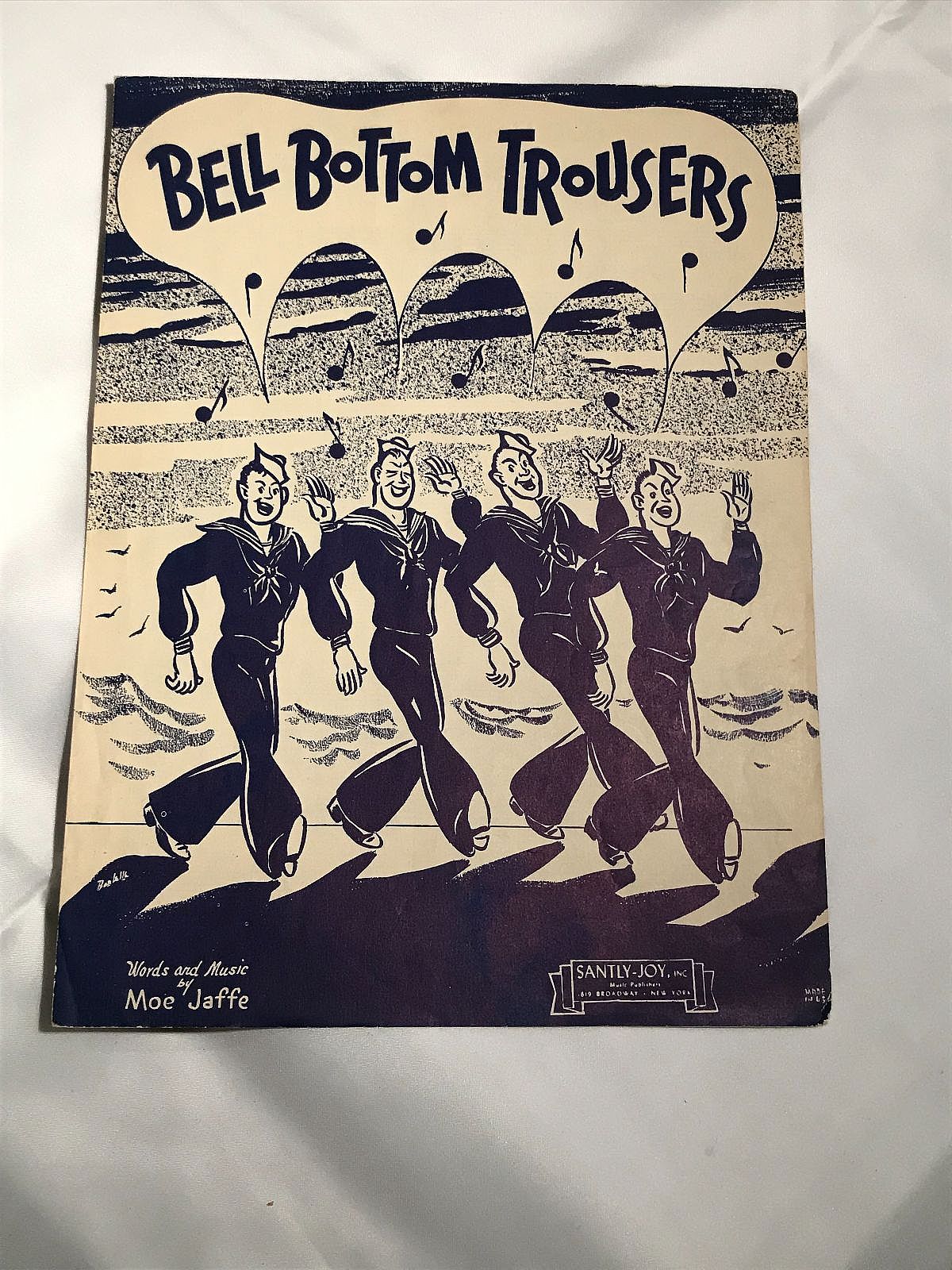 The genre of Moe Jaffe's "Bell Bottom Trousers" is popular, with a subgenre of military/WWII pop.