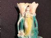 German Art Nouveau Bisque Lady & 2 Flowers Spill Vase - late 1800s - from DustyMillerAntiques