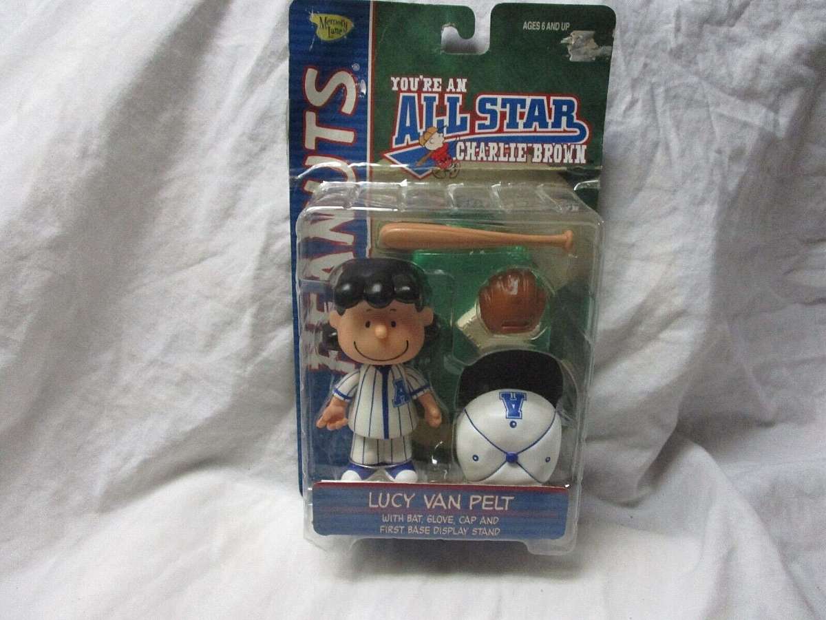 Vintage Peanuts charlie brown lucy van pelt baseball figure with