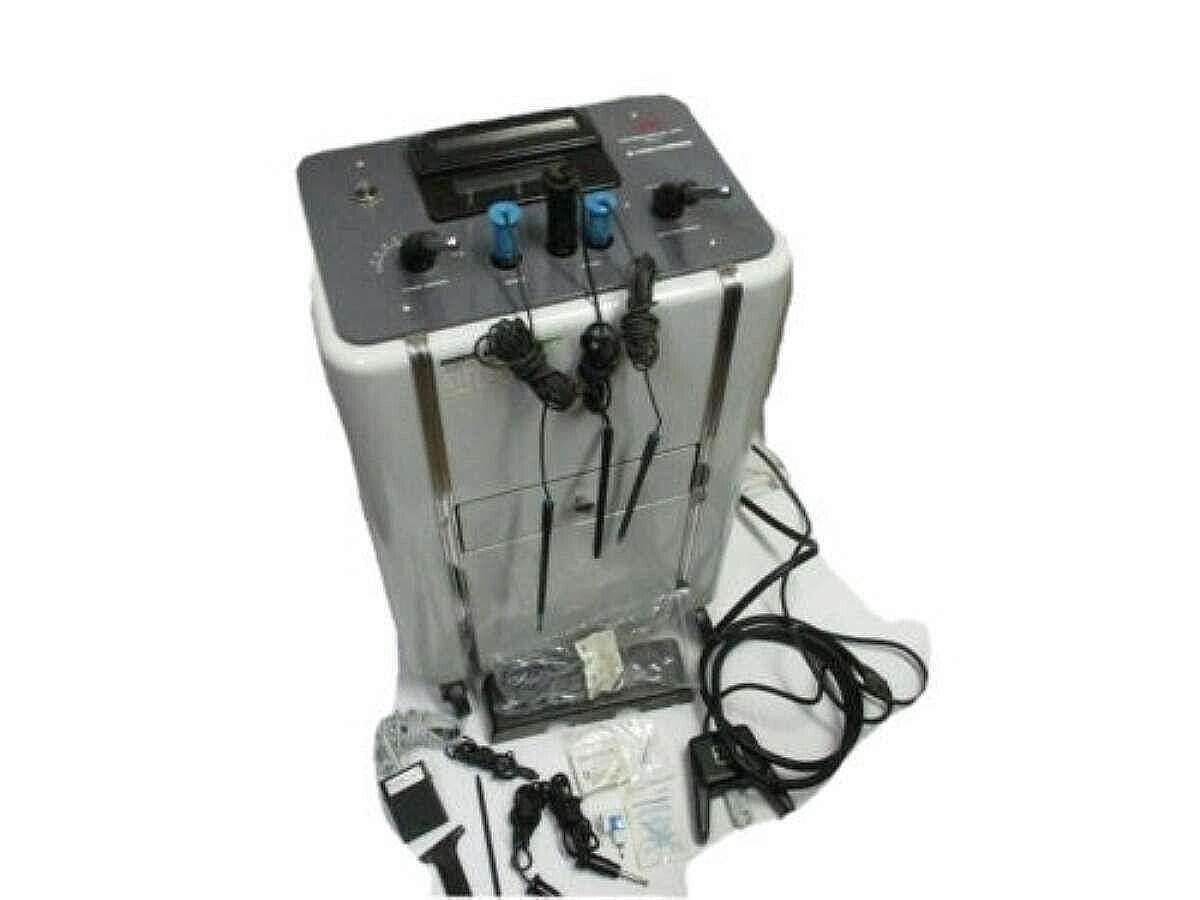 Vintage 1930's Very Rare Museum Quality Bovie Electrosurgical Unit Model 0-4. Manufactured in Chimico France. Lectern with drawer and casters.This item has output test and inspection stickers on it. Last time this item was inspected and used at St. Mary's