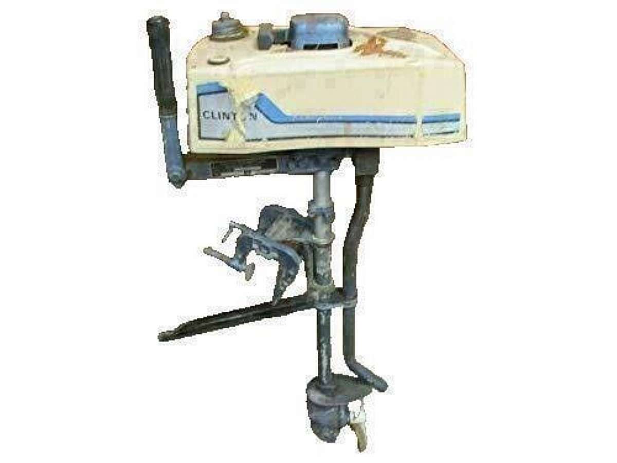 Vintage boat motor. Will look very well used.For parts or repair or collection.The engine will still turn over and no further testing was done.Complete boat motor and nothing missing but the upper plastic housing on boat motor will have several cracks in