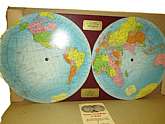 Vintage very rare global disks world map.The packet the holds the disk map is in poor conditionVintage very rare item.In factory packet but the packet is in poor condition. The global maps are in very good condition.Additional Details--------------