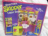 Vintage 1989 Mattel Inc. Barbie Collection Cool Tops Skipper T-Shirt Shop Playset. New Old Stock. This it is in its original factory box and box is sealed and was never opened but the factory box is not in the best condition. Everything inside the factory
