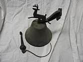 Vintage cast iron bell.Bell will look aged but all 100% original Bottom of bell diameter is 6 1/2"  Height of bell is 4 1/4"   The height bottom of bell to top of deer head is 6 1/2"  The top of bell diameter is 3 1/8" This ite