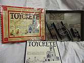 1916 very rare toycrete make your own stone blocks with real cement. This set no. 3 makes all practical styles of building blocks. This item is in its original factory box with instructions and a complete set of metal molds and hand tools to make concrete