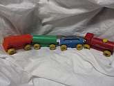 Vintage Wooden Train Set.Will look used.Will look used. This item is posted and managed courtesy of BonanzaNew in factory package or box or factory sealed.