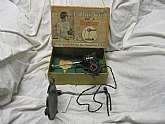 Comes in original factoey box with all accessories. Factory box in poor condition. The vintage elecric blender still works. This item can still be used or for collection.Circa 1930 Polar Cub electric beater by A.C. Gilbert. It comes with the mixing rod, s