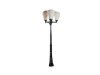 Bel Air 3 Lantern Outdoor Pole Light 7' ft. x 9" in. Tall Black Finish