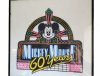 Vintage '88 Collectible 18x18 Disney Mickey Mouse Billboard 60 Years Screenprint Black Metal Framed