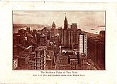 Framed photo plate of the view of New York from the Southern Point (circa 1914)