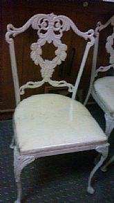 Chippendale  style metal chairs 