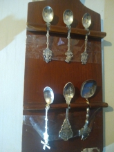 Souvenir spoon  and holder