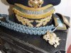 WWII Korean War Era 1940s Officers Military Hat and Hat Box LtCol US Army Infantry Dress Cover Luxenberg Epaulets, Fourragère, Badge