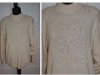 Vintage New Old Stock Ivory Fuzzy Sweater Lambswool Angora Fuzzy Pearl accenting Sweater Large