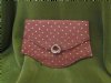 Tiny Vintage Clutch Brown and Gold
