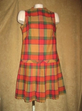 Vintage Sixties Glenbrooke Plaid Dress Pleated Skirt