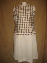  Sixties Nelly Don Polyester Dress Mod Pattern
