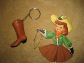 Seventies Leather Boot Miniature Key Chain 