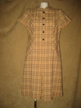 Sixties Mod Plaid Womens Dress