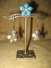 Nineties Anne Harvey Sterling Flower Earrings