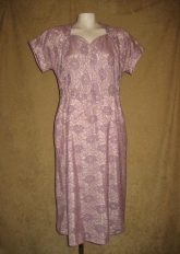 Nineties Does Fifties Satin Lace Dress