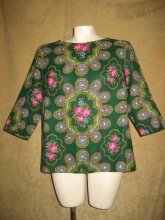 Sixties Floral Print Blouse