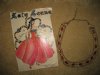 Vintage 50s Triple Strand Chain & Rhinestone Necklace