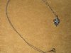 Vintage 70s Sterling Topaz Heart Pendant Necklace