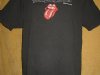 Rolling Stones Retro Black Shirt White Stitching