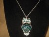Vintage 60s Owl Necklace Enamel Articulated