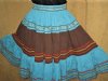 Vintage 50s Patio Skirt Rick Rack Turquoise Brown