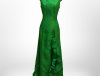 Coco of California Long Green Formal Ruffle Dress Sz 14 NWT!