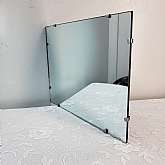 Vintage French Art Deco Square Wall Mirror Antique Vanity Buffet Mantel Hanging ArtIn good condition, with minor imperfections to the glass.No chips or cracksMeasures 16"H x 12"W or can hang 12"H x 16"W, great in a grouping or on i