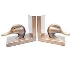 Vintage Pair of Wood Duck Bookends.  Handcrafted in good condition, minor wear.Measures 8"H x 7.25"W x 4"DThank You
