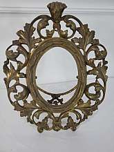 Vintage Italian Gilt over Brass Metal Art Photo Holder Ornate Picture Frame or mirrorIn good condition with minor wear and scratchesNo glassMeasures  11" x 9.5"Thank You