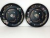 Vintage Pair Tole Plates Toleware Platters Italian Trays Handpainted Metal Round Wall Hanging Disk Art