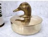 Vintage Brass Duck Head Stash Box Key Container Table Top Decor Office Desk Accessories