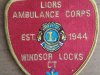 Windsor Locks, CT. - Lions Ambulance - (SEW ON PATCH)
