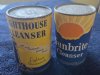 Vintage Sunbrite Cleanser Advertising Tins – Armour Lighthouse Set, Original Paper Labels