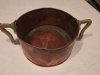 Antique Hand Hammered Copper Pot – Dovetail Seam, Brass Handles, 19th C. Apple Kettle