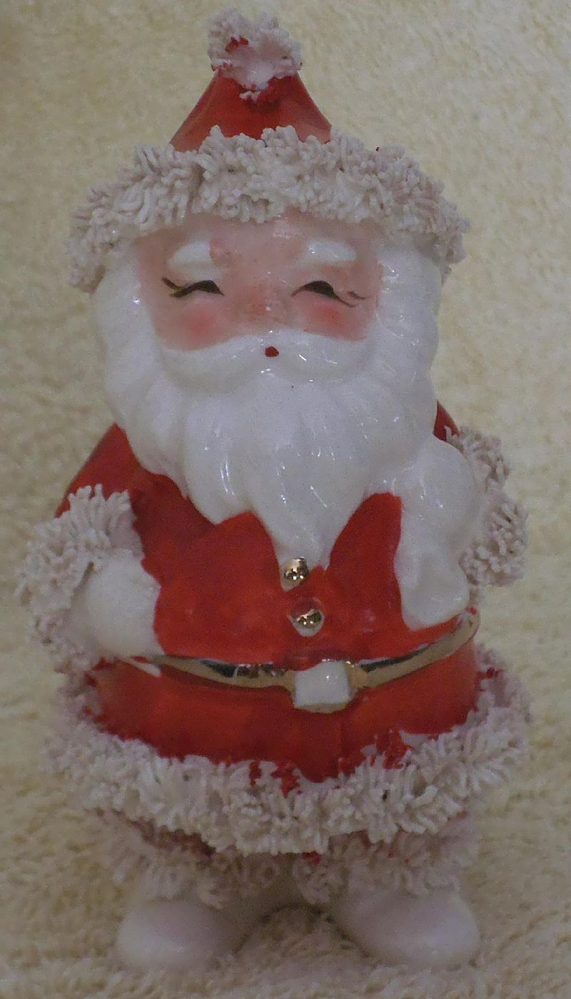 Santa with spaghetti trim