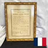It's a rare French Primary School Certificate from Academie De Grenoble 1894, France.