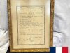 Antique Primary School Certificate With Original Wooden Frame, 1894 France
