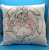1940’s Hello Sailors Pillow - One of A KindThis was a treasure that’s for sure! When I found this pillow it had been opened and there was no pillow stuffing inside. It was just the shell. I had it re-stuffed so it&#