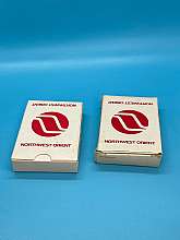 Northwest Orient Airlines Playing Cards - 2 DecksHereâ€™s a blast from the past! Northwest Orient Airlines! I can still hear their theme song in my head.This is a wonderful airline collectible.  One deck of cards looks like if has bee