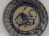Folk Art Stoneware Dish